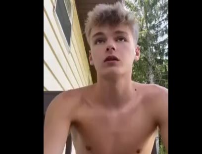 showing his cock outside